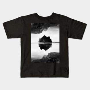 Black and White Isolation Island Kids T-Shirt